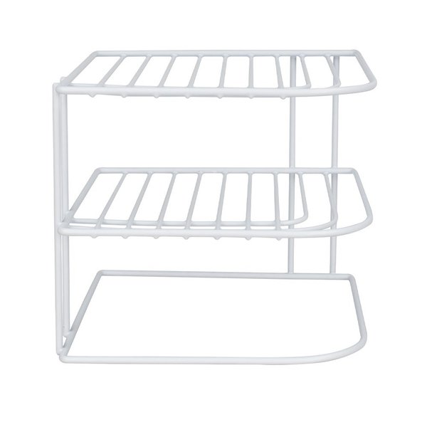 Home Basics Home Basics Vinyl Coated Steel Corner Rack, White ZOR96069